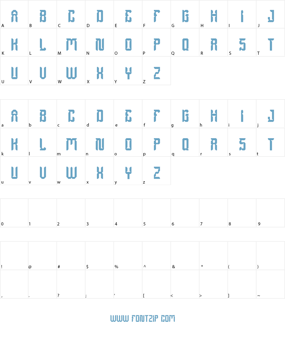 dayak shield Font Character